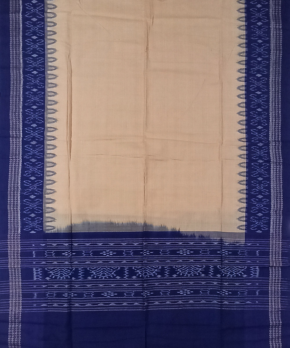 3pc Navy blue beige handwoven sambalpuri cotton dress material