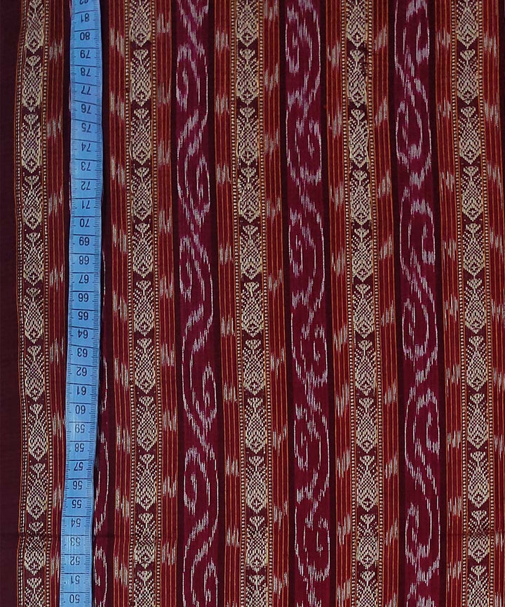 2.5m Red handloom cotton sambalpuri kurta fabric