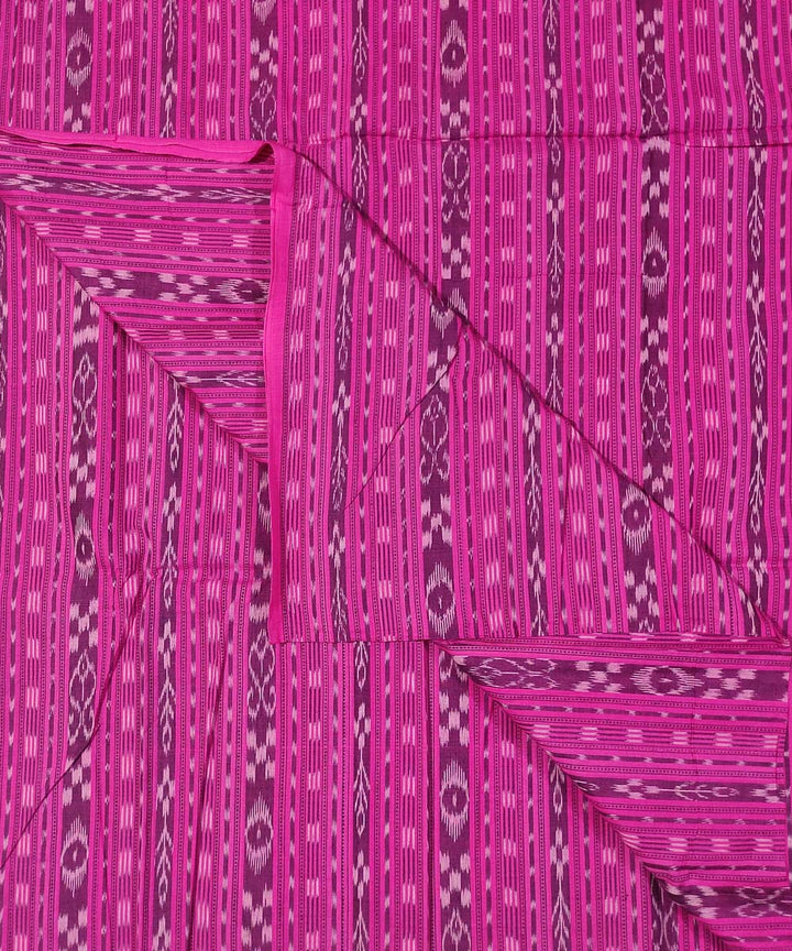 2.5m Pink handloom cotton nuapatna kurta material