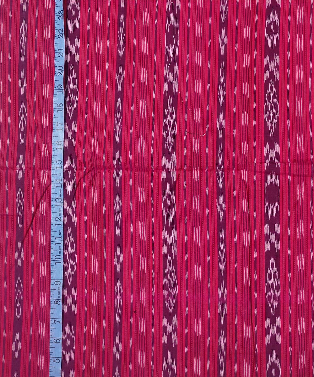 2.5m Pink hand loom cotton nuapatna kurta material