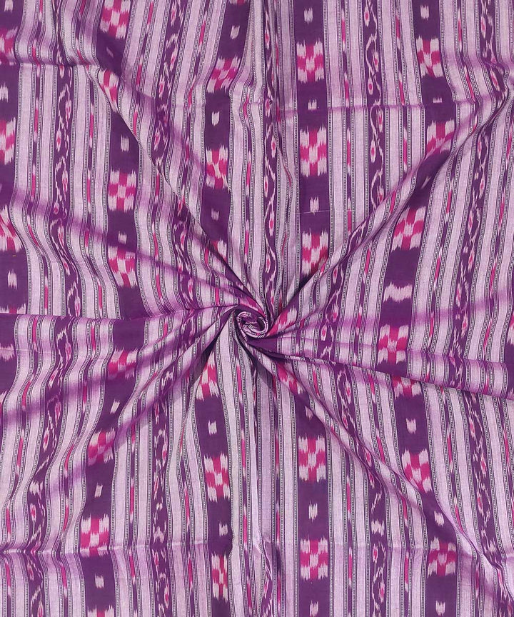 2.5m Purple handwoven cotton sambalpuri ikat kurta material