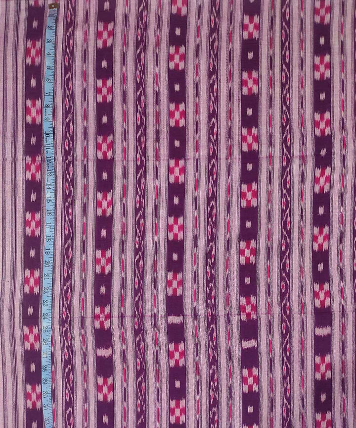 2.5m Purple handwoven cotton sambalpuri ikat kurta material