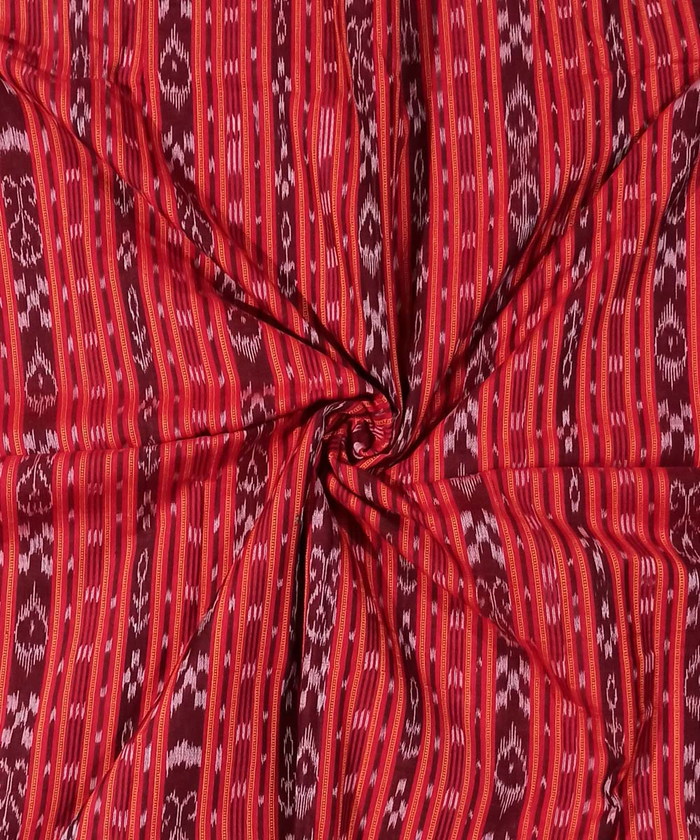 2.5m Red handwoven cotton nuapatna kurta material