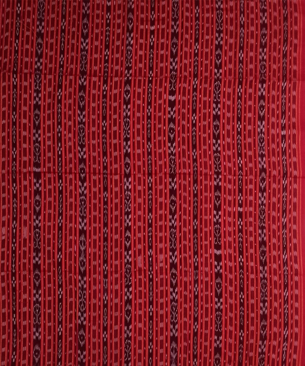 2.5m Red handwoven cotton nuapatna kurta material