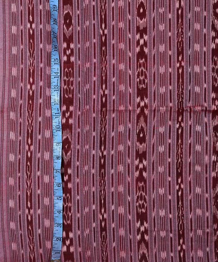 2.5m Maroon handwoven cotton nuapatna kurta material