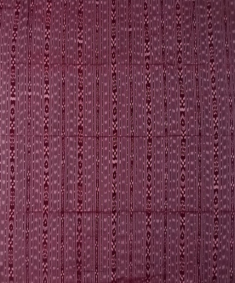 2.5m Maroon handwoven cotton nuapatna kurta material