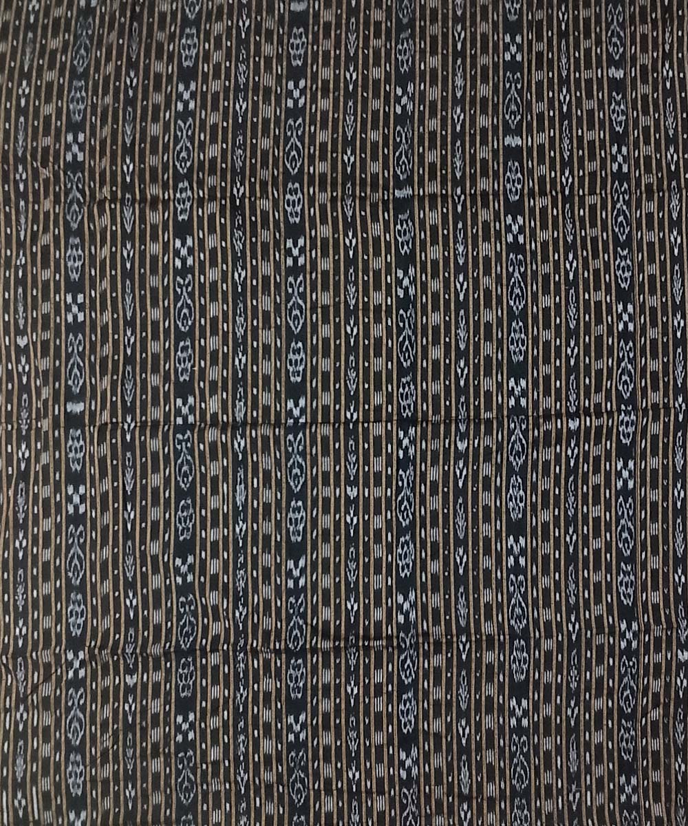 2.5m Black handwoven cotton nuapatna kurta material