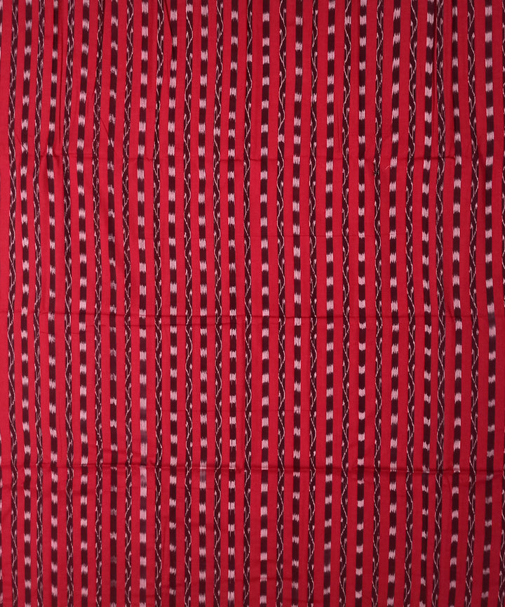 2.5m Red handloom cotton nuapatna kurta material