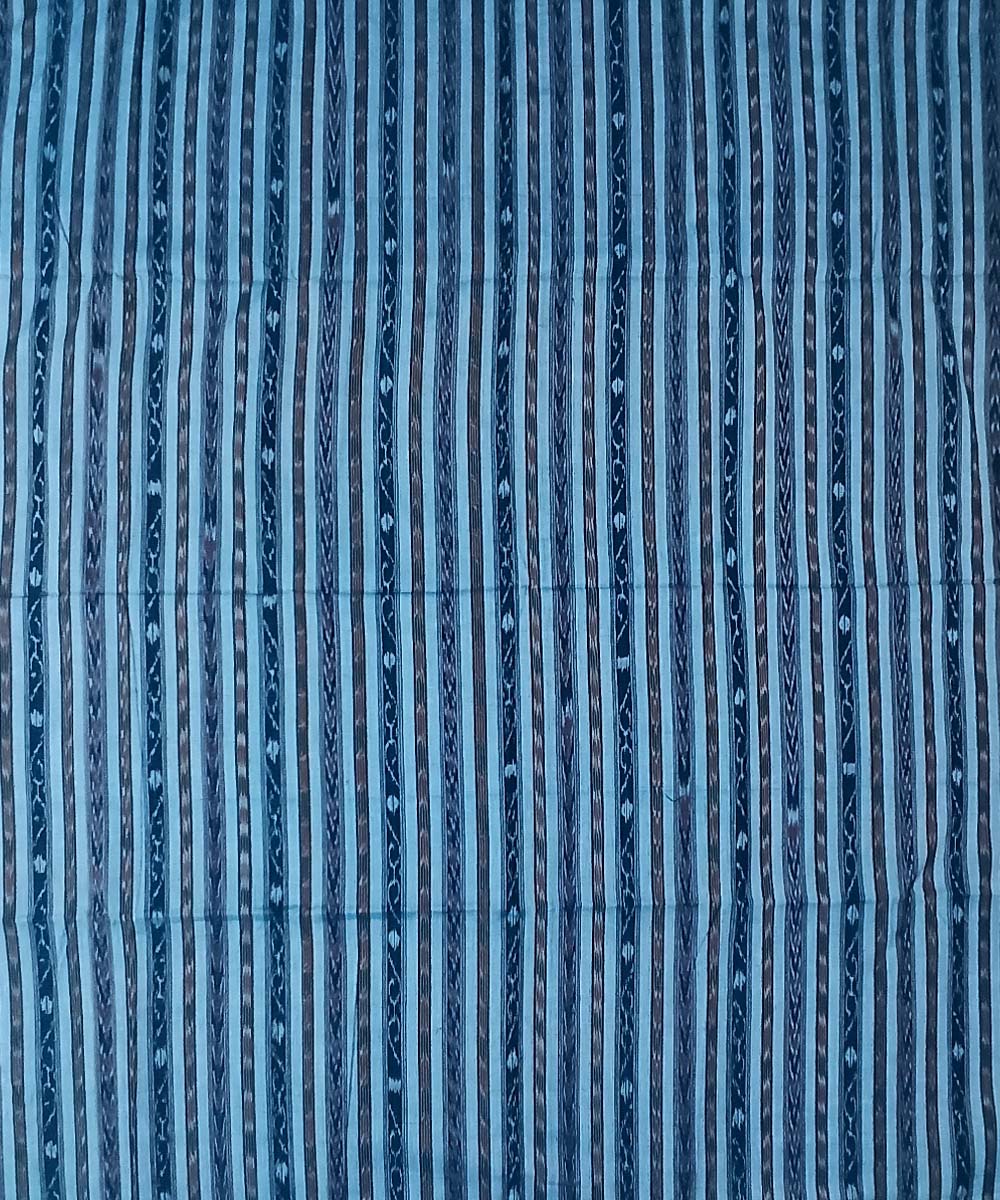 2.5m Sky blue handwoven cotton nuapatna kurta material