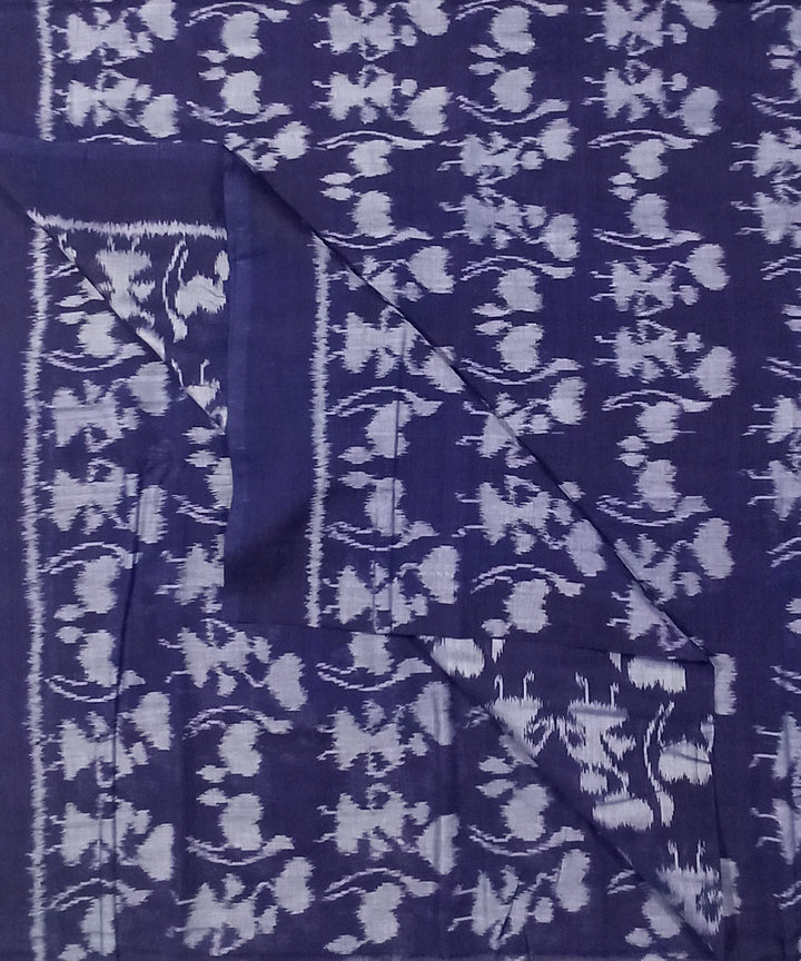 2.5m Blue grey handwoven cotton sambalpuri kurta material