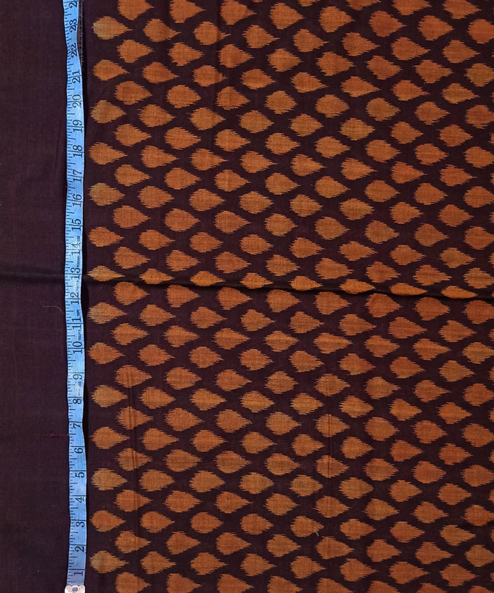 2.5m Yellow maroon handwoven cotton sambalpuri kurta material