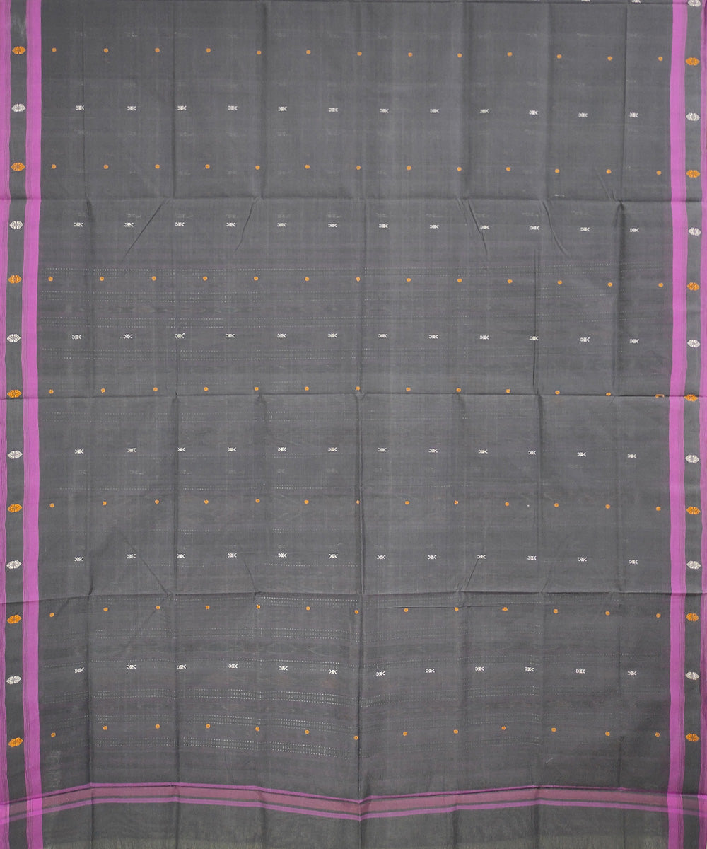 Dim grey handwoven cotton odisha ikat saree