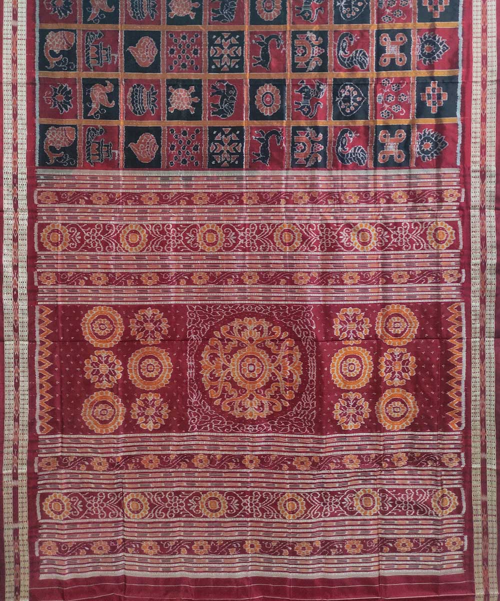 Multi colour silk handloom sambalpuri saree