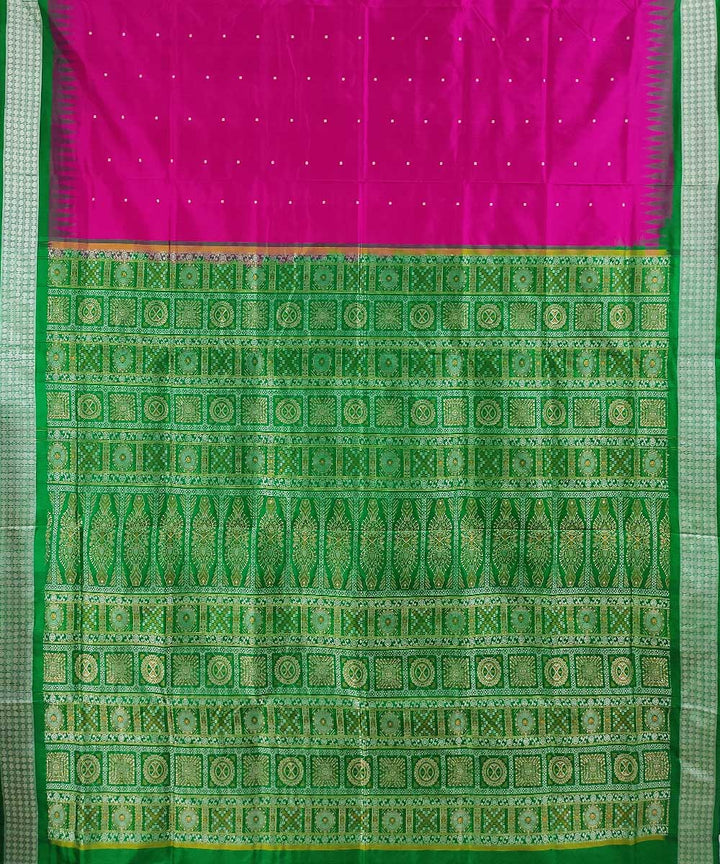 Lavender green handwoven silk sambalpuri saree