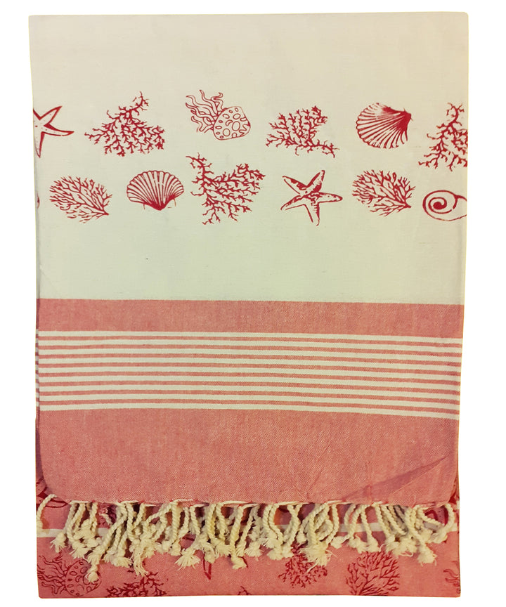 Pink handloom cotton bedcover (Single bed)