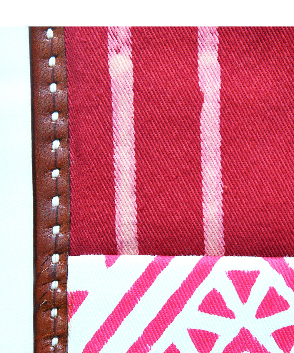White red block print cotton ipad sleeve