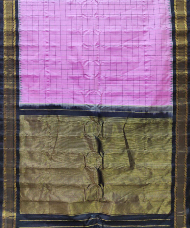 Light purple handloom gadwal silk saree