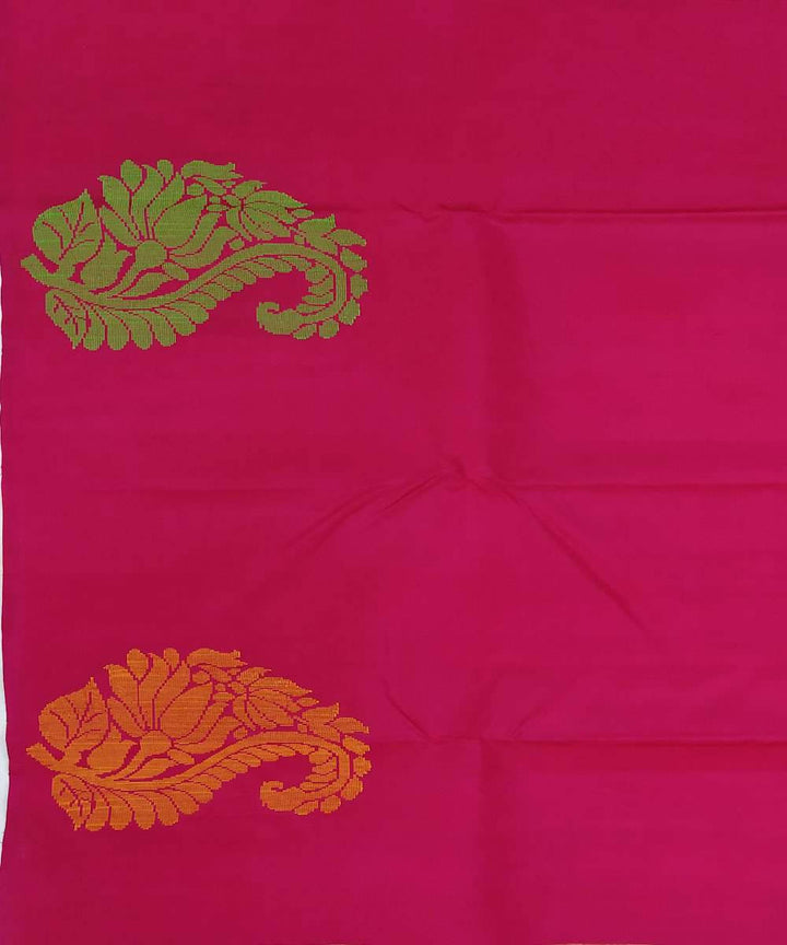 Pink kanjeevaram pure handloom silk saree