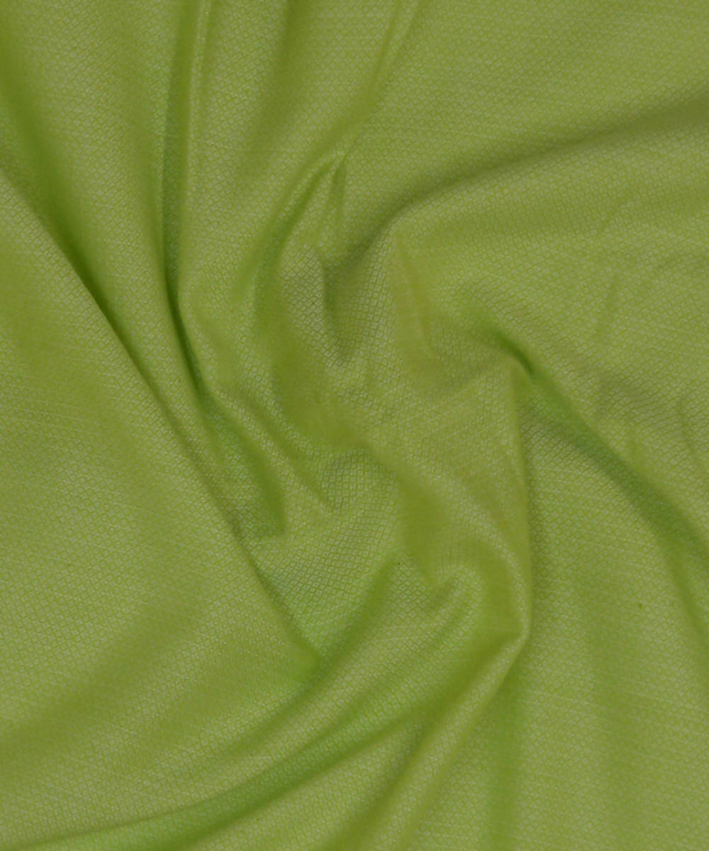 Handwoven cotton bambooPear Green Fabric