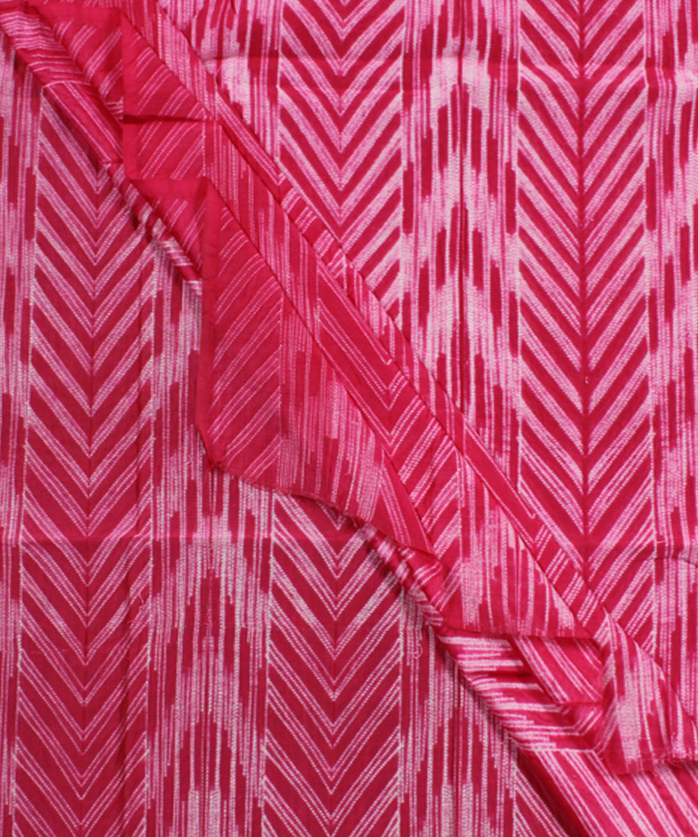 2.5m Pink tie dye cotton silk shibori kurta material