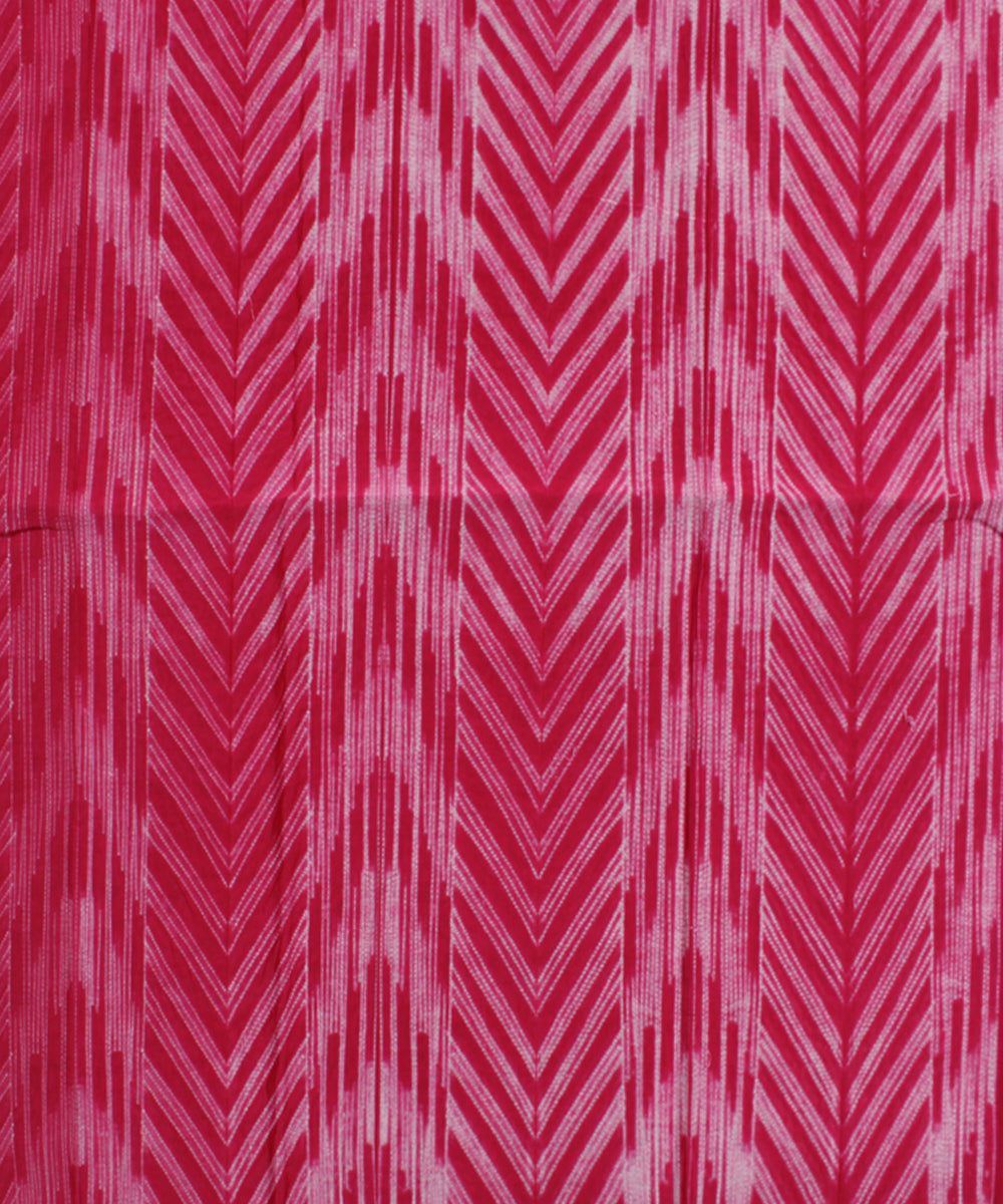 2.5m Pink tie dye cotton silk shibori kurta material