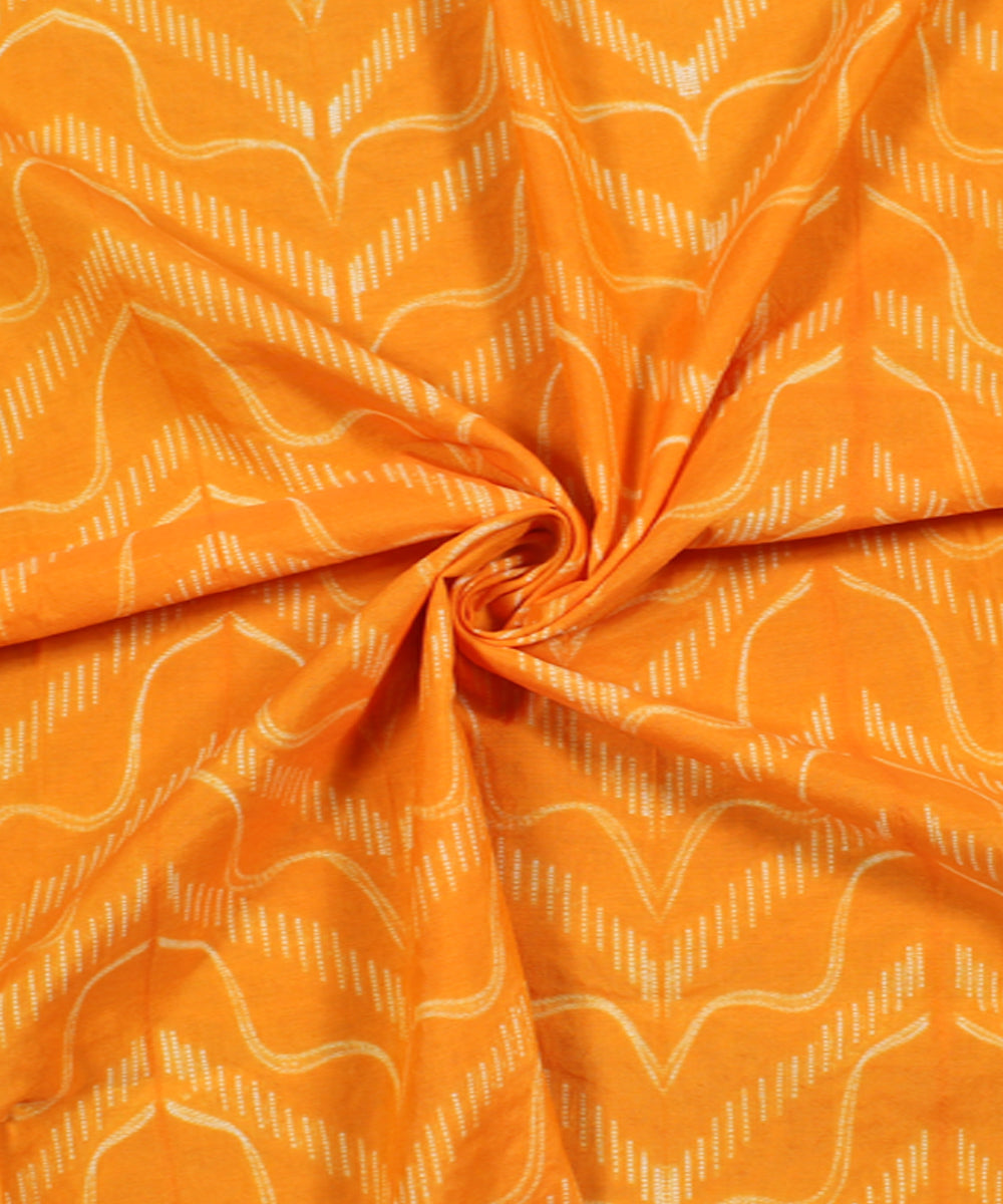 2.5m Yellow tie dye cotton silk shibori kurta material