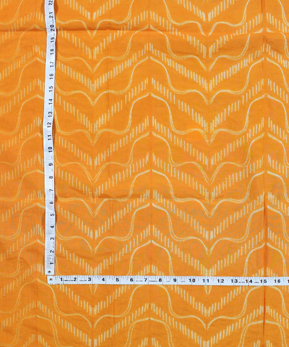 2.5m Yellow tie dye cotton silk shibori kurta material