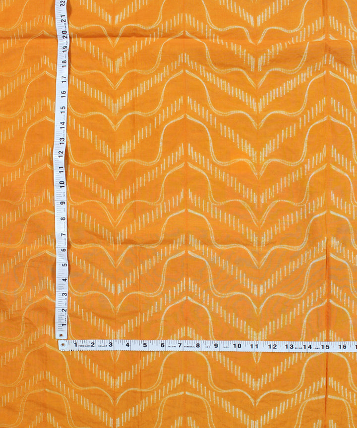 2.5m Yellow tie dye cotton silk shibori kurta material