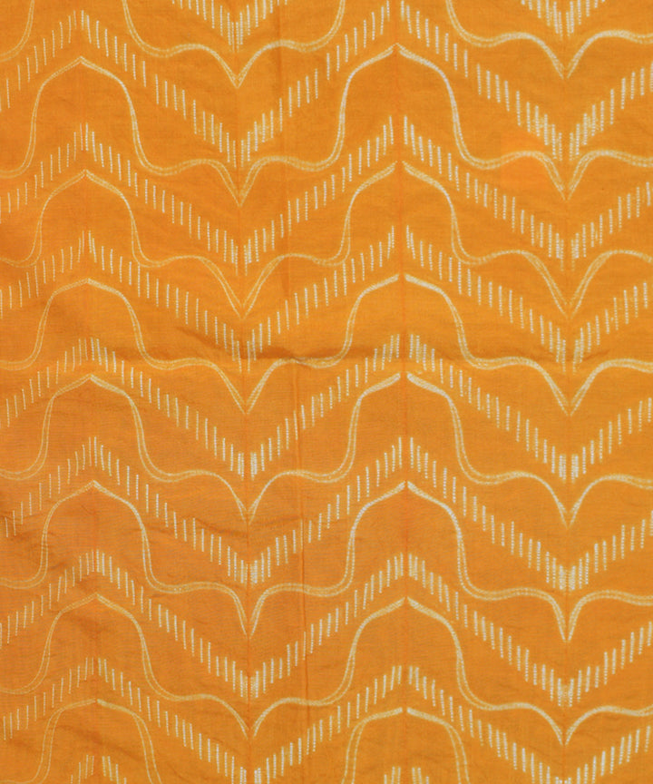 2.5m Yellow tie dye cotton silk shibori kurta material