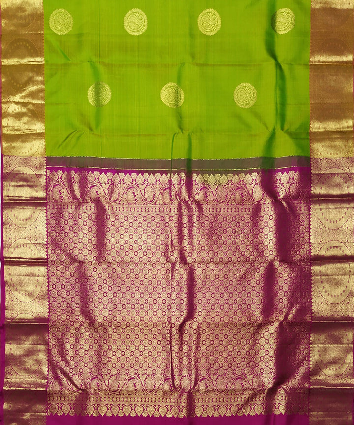 Light green handloom kanchi silk saree