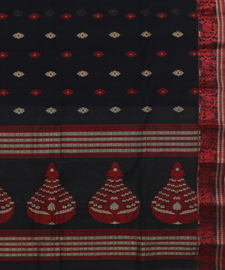 Black multicolor handloom cotton bengal tangail saree
