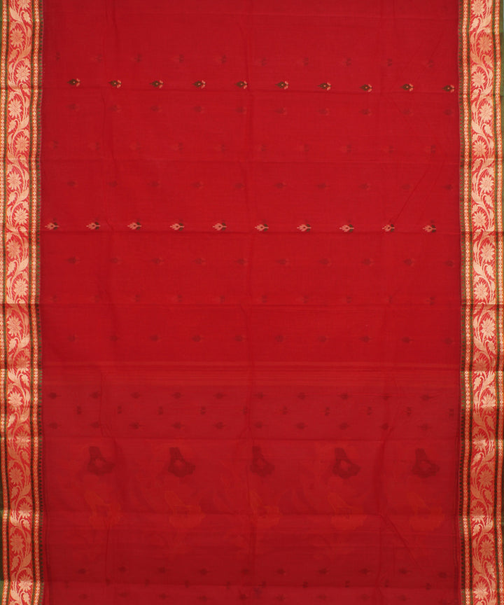 Red handloom cotton bengal tangail saree
