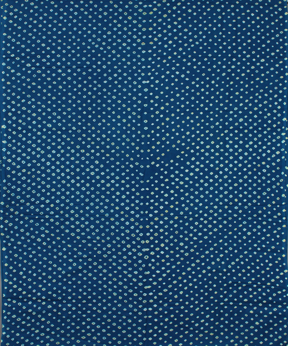 Sky blue tie dyed cotton bandhani saree