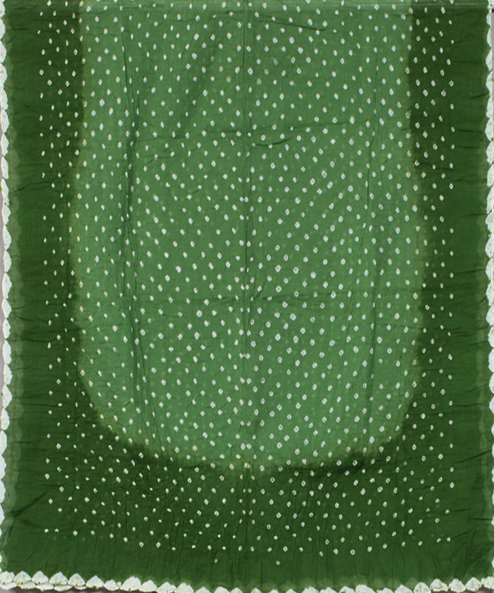 3pc Light pastel green cotton hand printed bandhani suit set