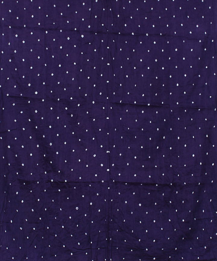 3pc Purple green cotton hand printed bandhani suit set