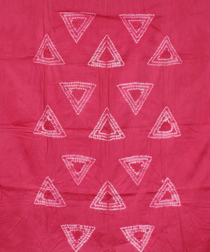 3pc Pink grey cotton hand printed bandhani suit set