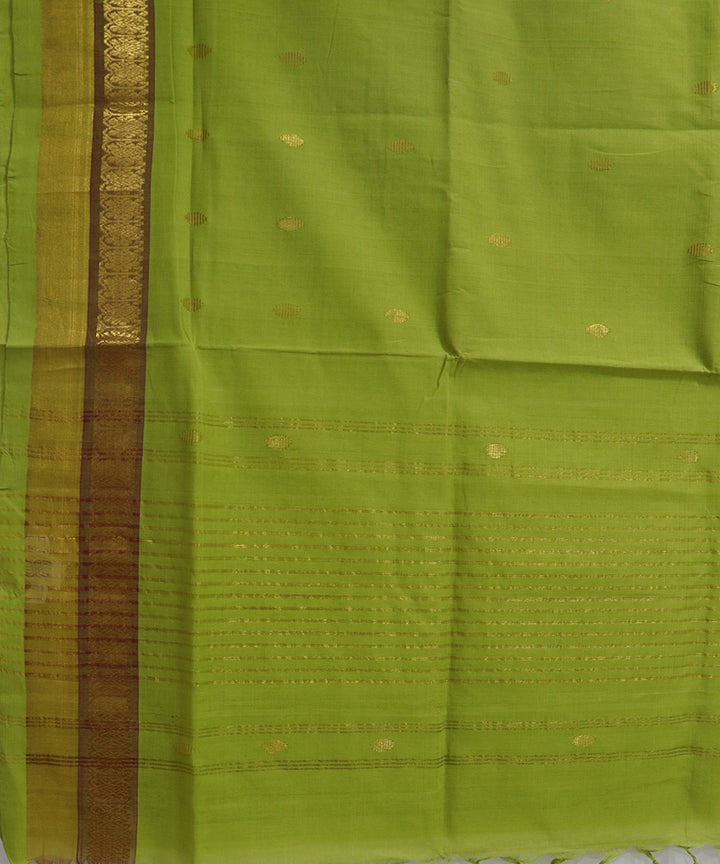 Yellow green handloom cotton rajahmundry saree