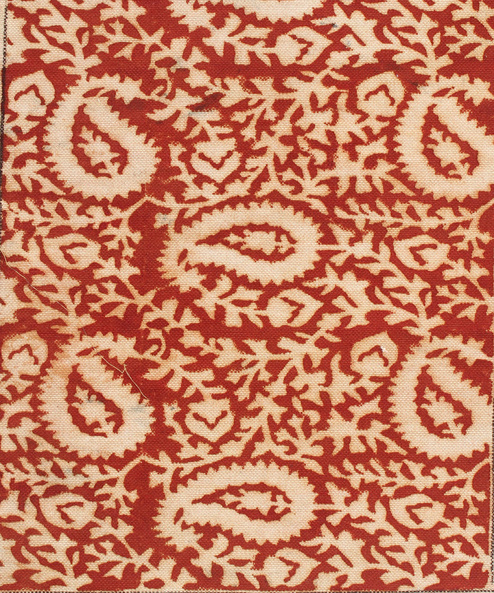 Coral orange multicolor hand printed kalamkari cotton cushion cover