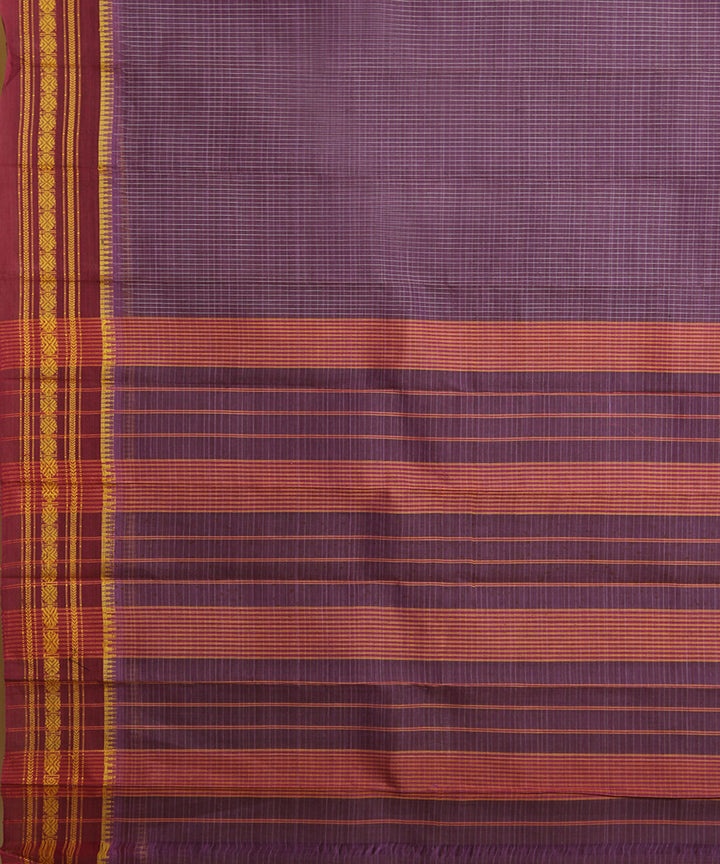 Light Purple hand loom narayanpet cotton sari