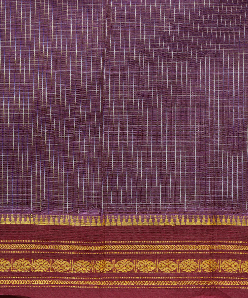 Light Purple hand loom narayanpet cotton sari