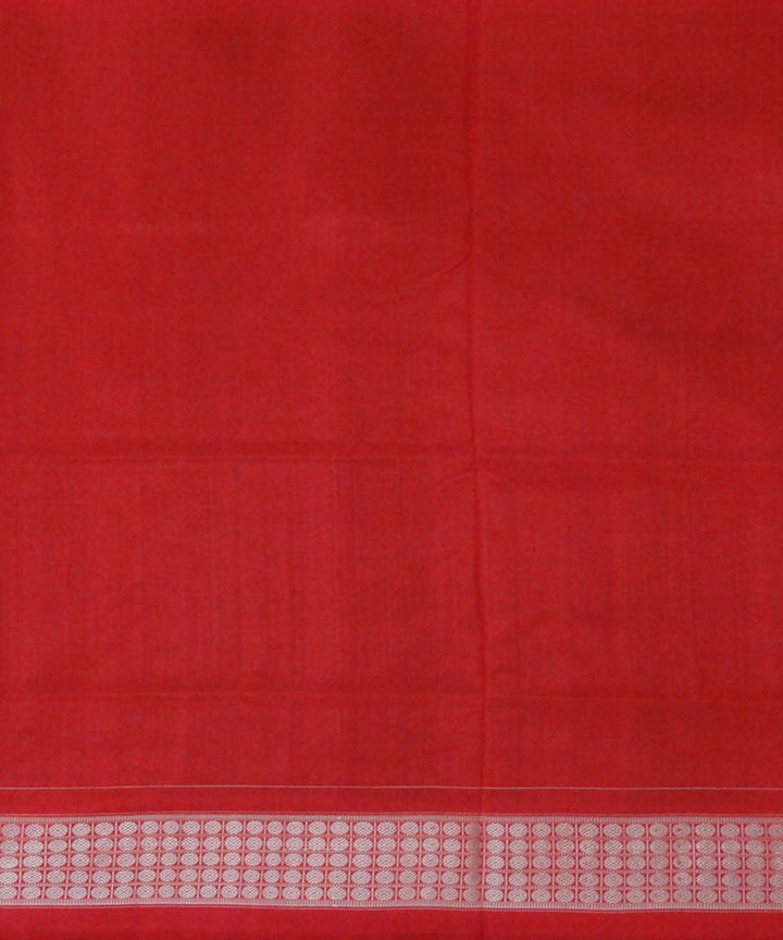 Red, black sambalpuri ikat handloom silk saree