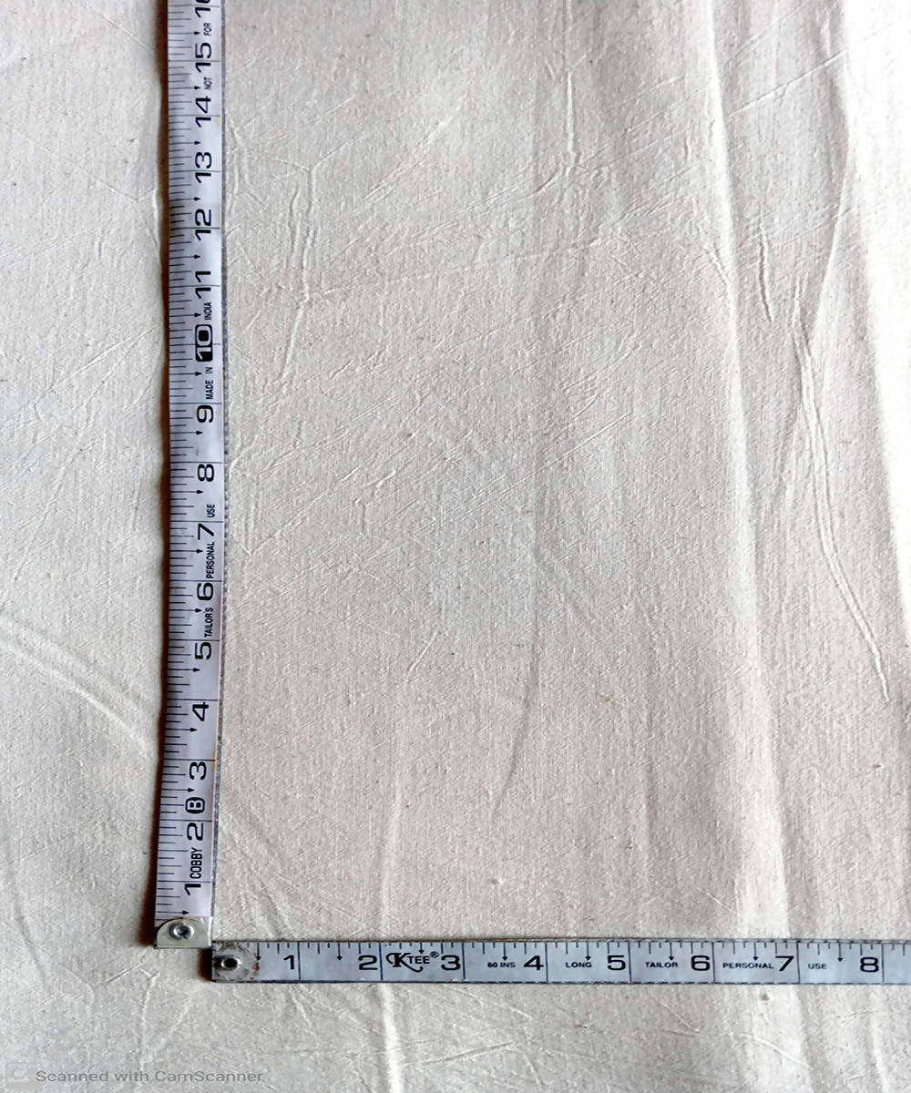 2.5m kora plane weave handspun handwoven cotton kurta fabric