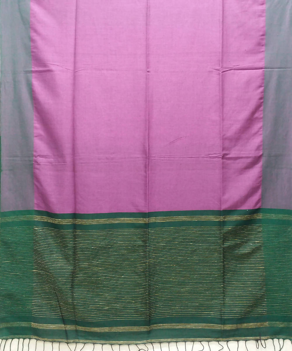 Bengal handspun handwoven cotton pink saree