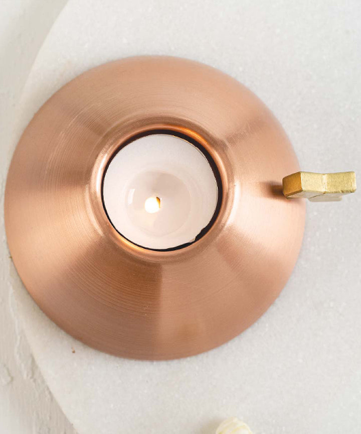 Handmade copper kaju diwali tealight