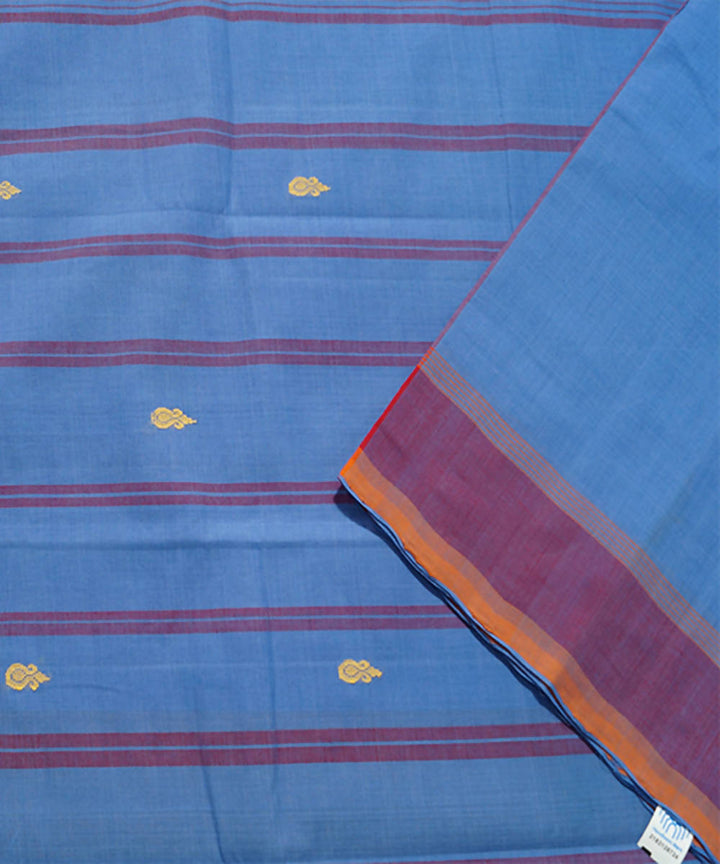Aruppukottai Blue Handloom Cotton Saree