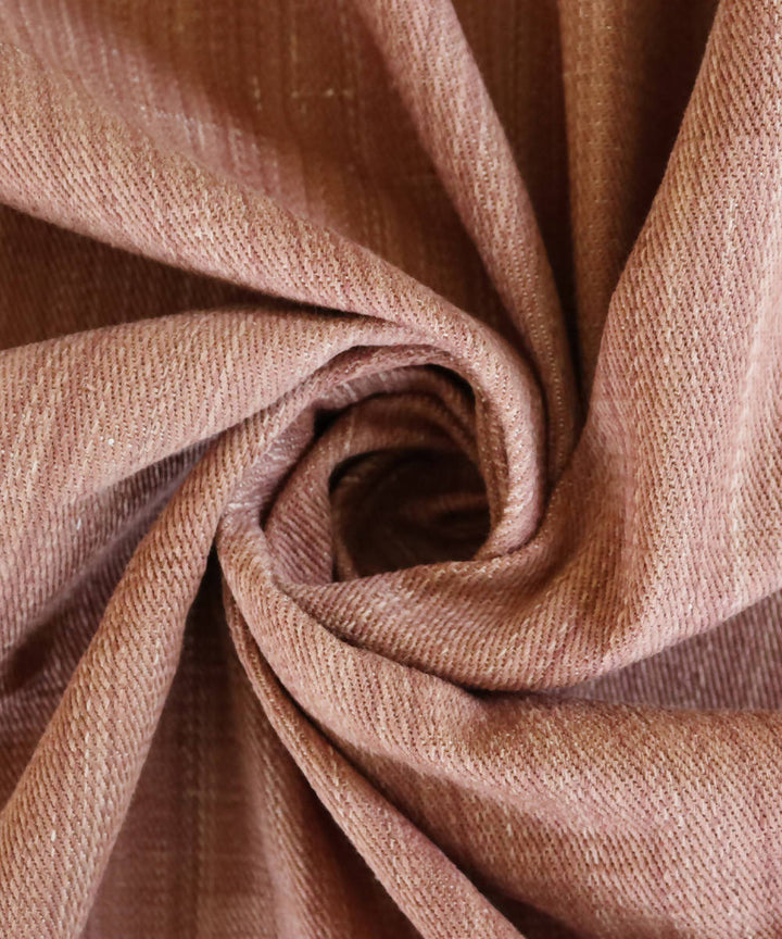 Brown handspun handwoven cotton fabric
