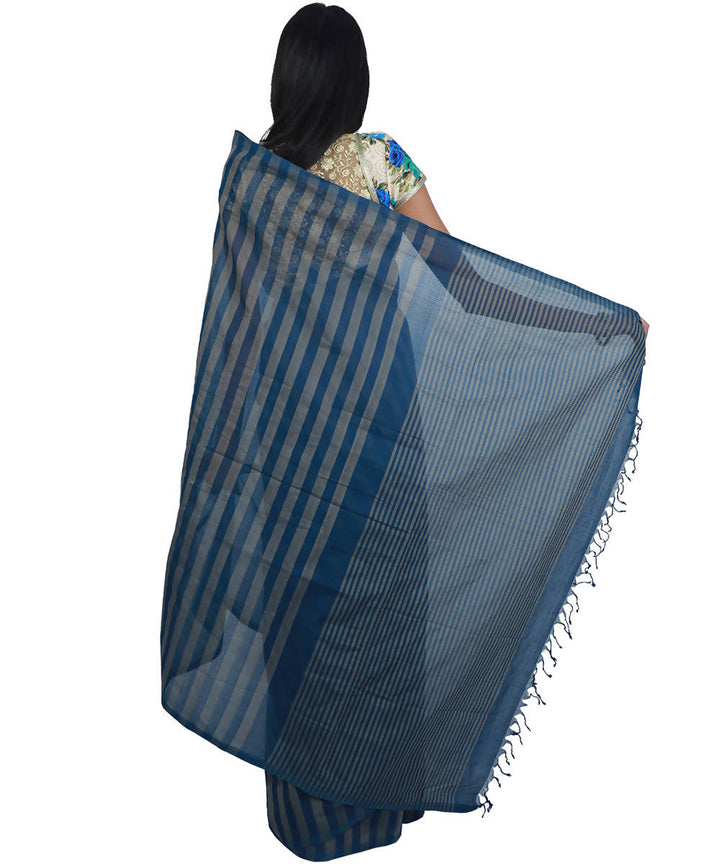 Navy blue rajahmundry handloom cotton saree
