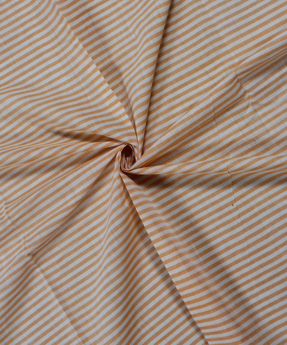 0.5m Handloom Orange Mangalgiri Cotton Fabric