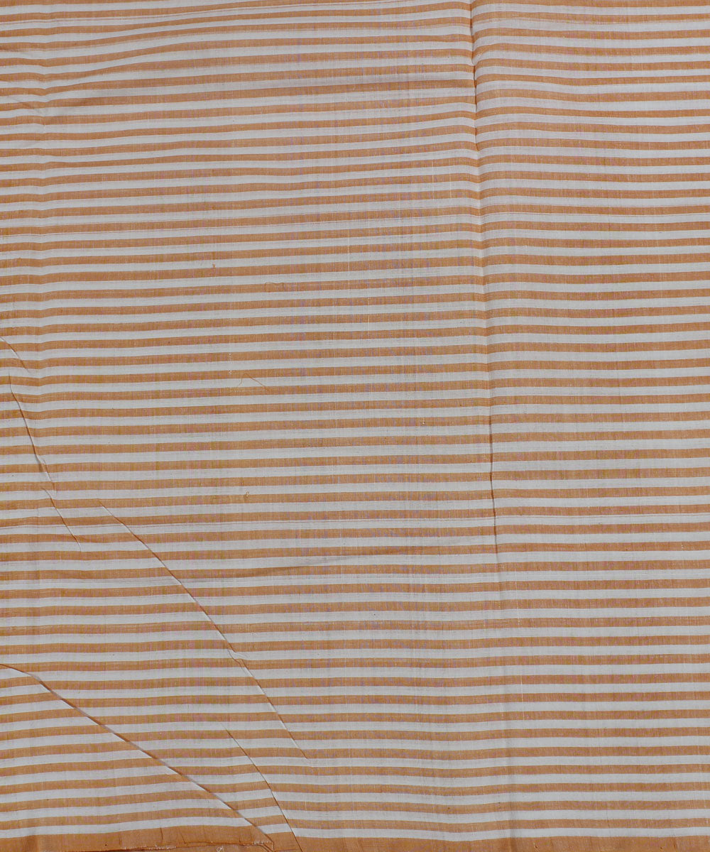 0.5m Handloom Orange Mangalgiri Cotton Fabric