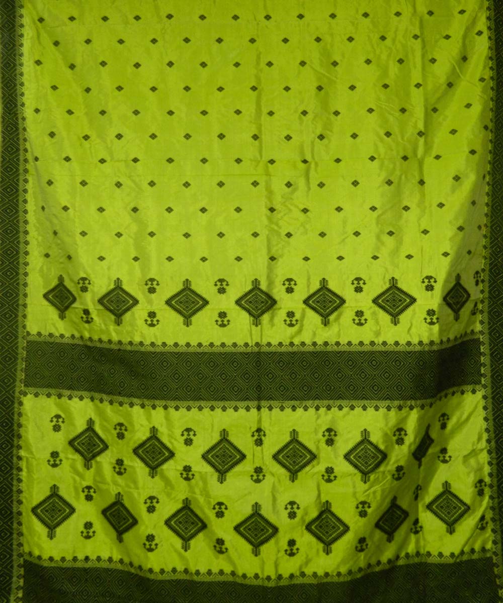 Light Green Handwoven Assam Silk Saree